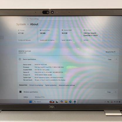 Dell Latitude 5540 15.6" i7-1365U 1.8GHz 16GB RAM 512GB SSD
