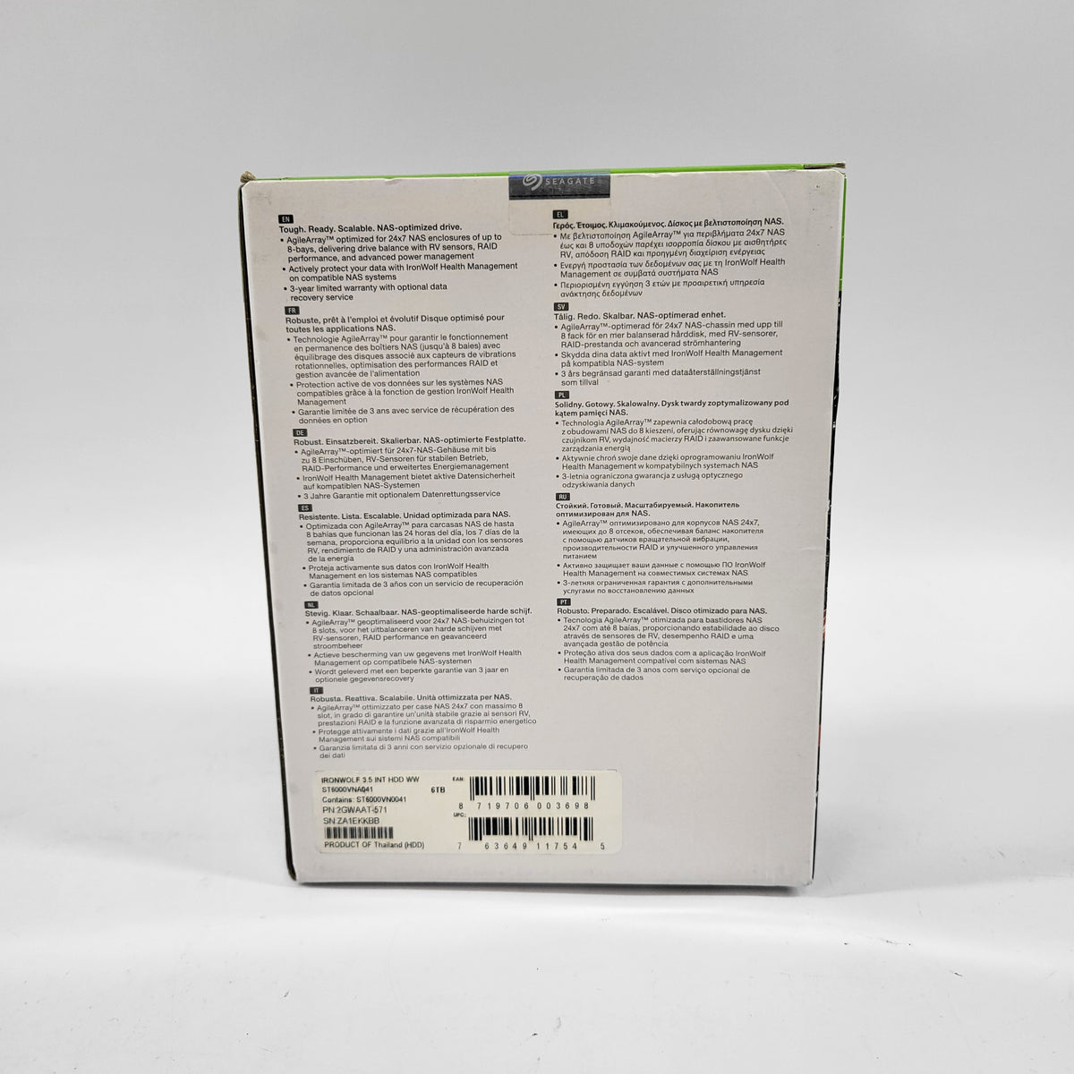 New Seagate 3.5" Ironwolf Pro 6TB SATA III 6Gbps HDD