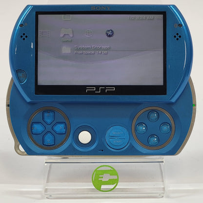 Sony PlayStation Portable Go PSP-N1001 Handheld Console Only Blue READ