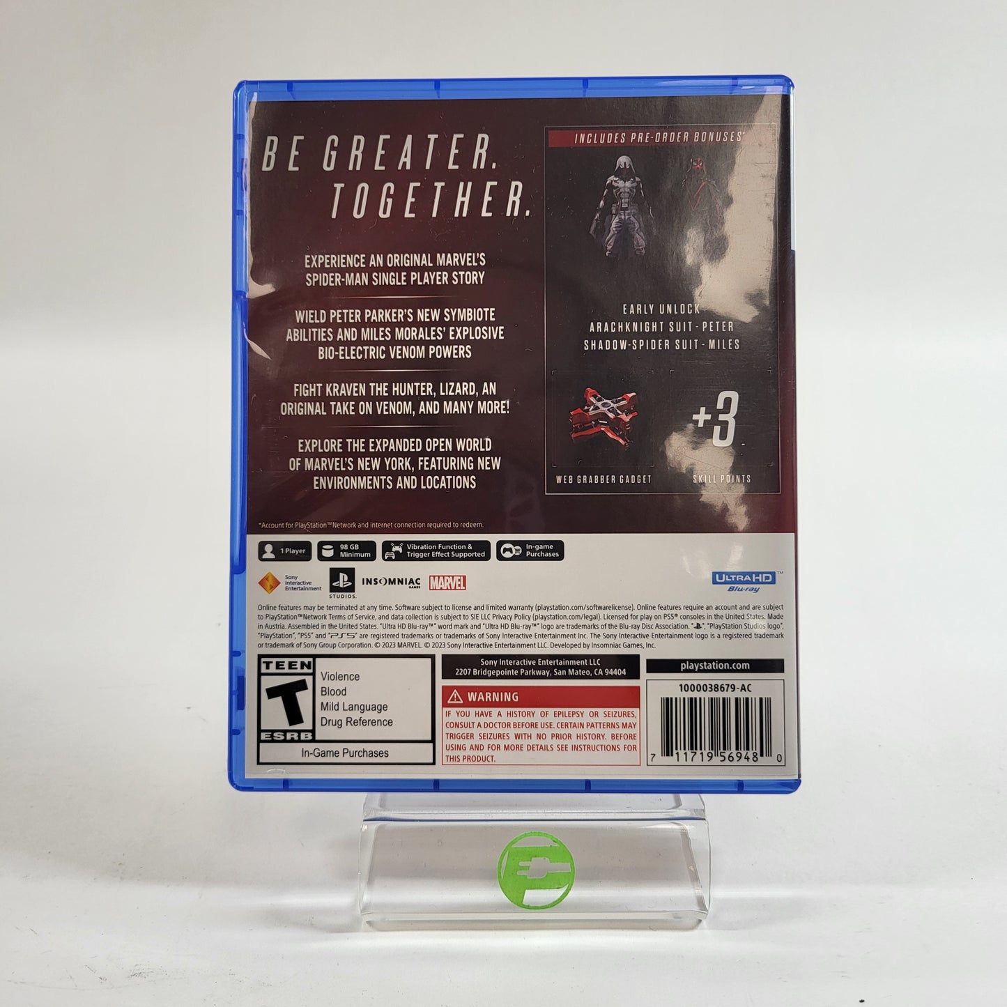 Marvel Spiderman 2 [Launch Edition] (Sony PlayStation 5 PS5, 2023)