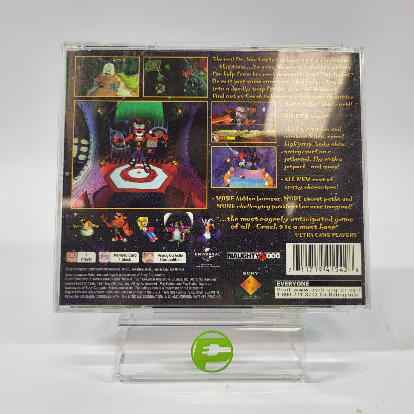Crash Bandicoot 2 Cortex Strikes Back [Greatest Hits] (Sony PlayStation 1, 1998)