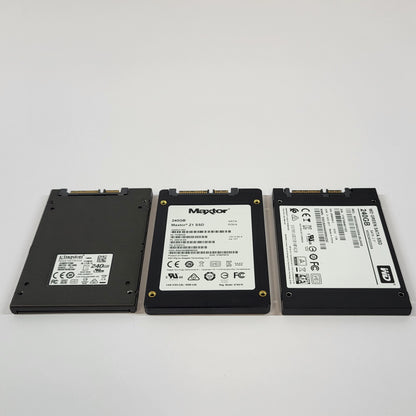 LOT Of 3 2.5" 240GB SATA III 6Gbps SSD WD Green Kingston MAXOR Z1