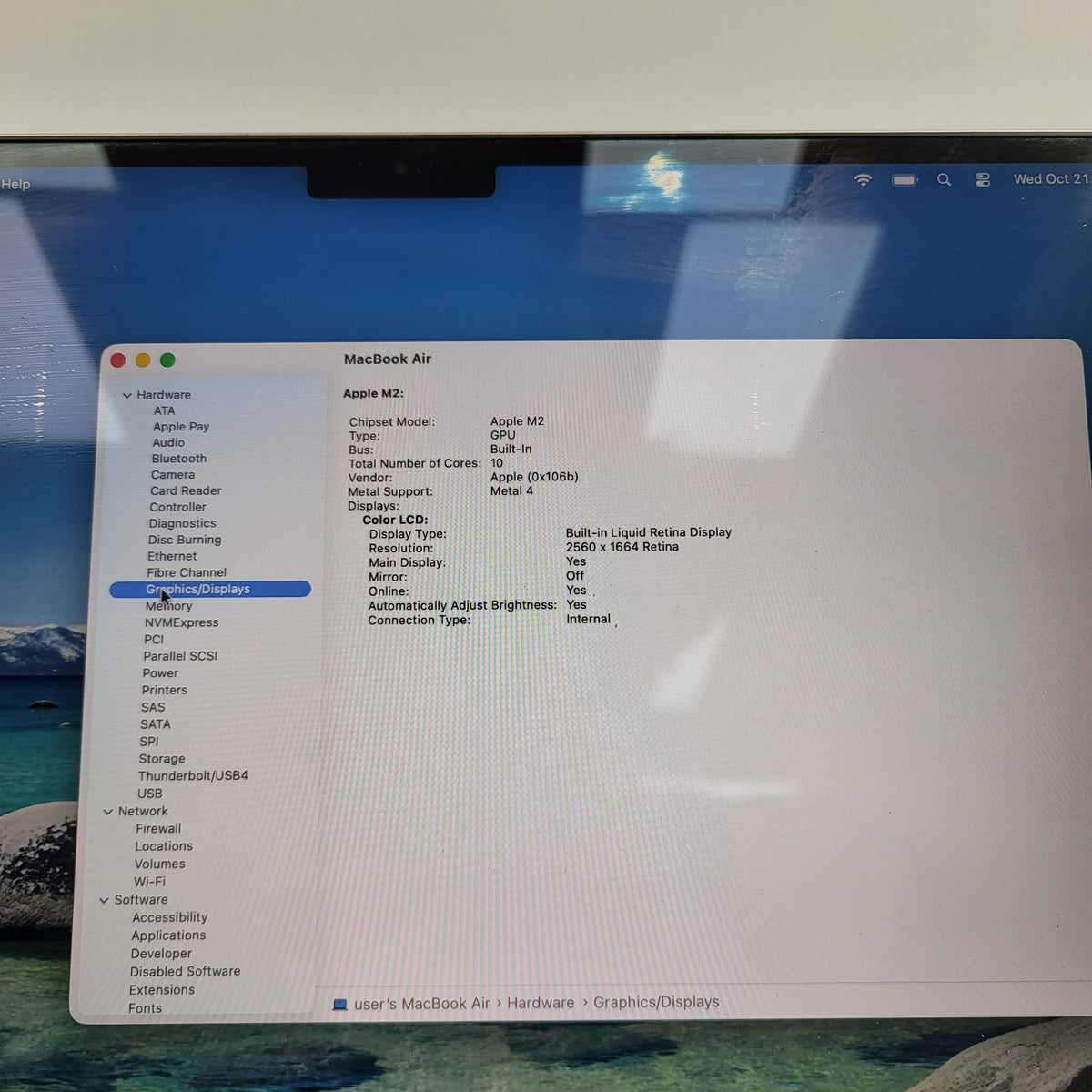 2022 Apple MacBook Air 13.6" M2 10C GPU 3.5GHz 16GB RAM 1TB SSD A2681