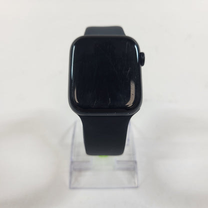 GPS Only Apple Watch SE 2nd Gen 44MM Midnight Aluminum Anchor Blue Sport Band