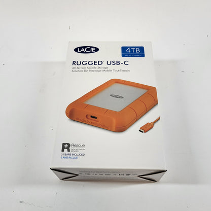 LaCie Portable Rugged USB-C 4TB USB-C HDD LRD0TU6