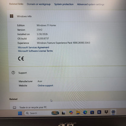 Acer Aspire Go 15 AG15-32P 15.6" Core 3 N355 1.9GHz 8GB RAM 128GB SSD