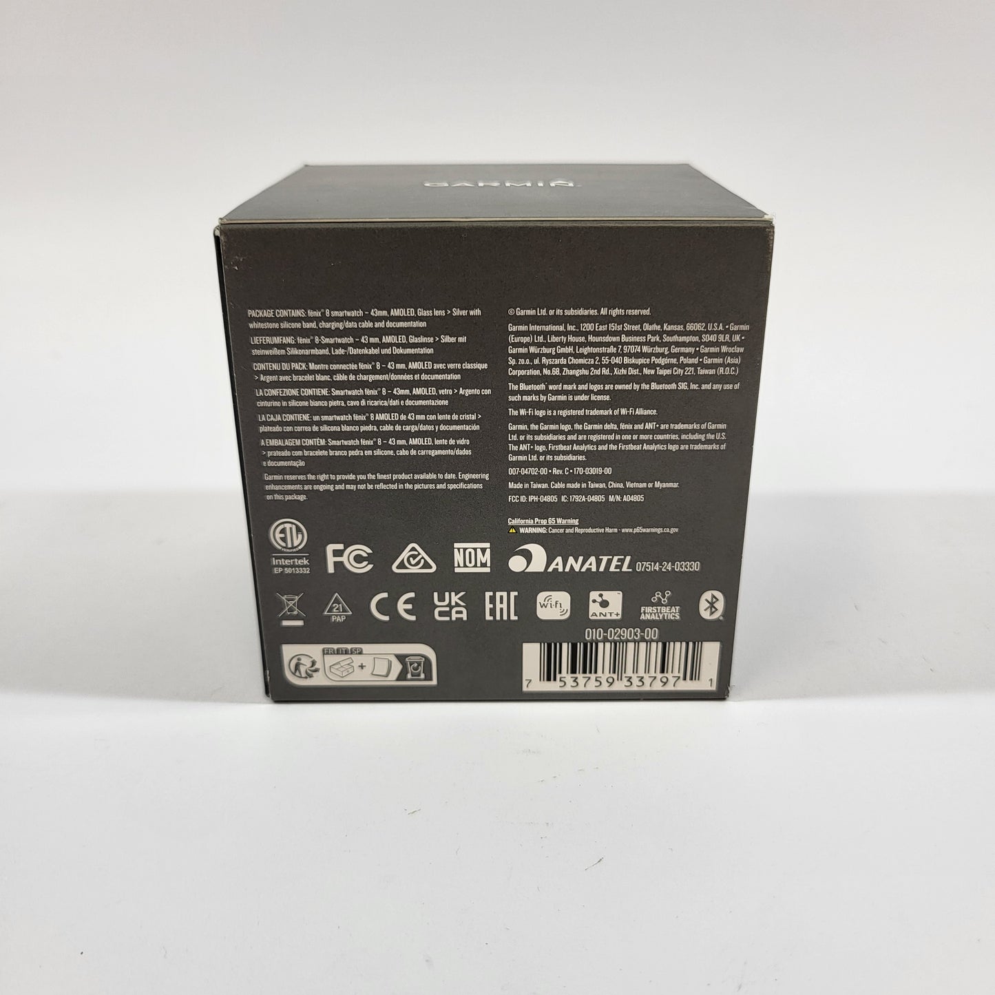 New Garmin Fenix 8 43mm Multisport GPS Watch AO4805