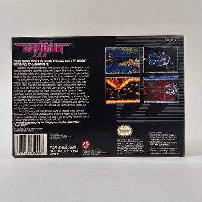 Gradius III (Super Nintendo SNES, 1991) PSA 9.2 CIB