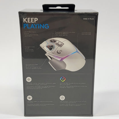 New Logitech G502 X Plus MR0089 Wireless Mouse White