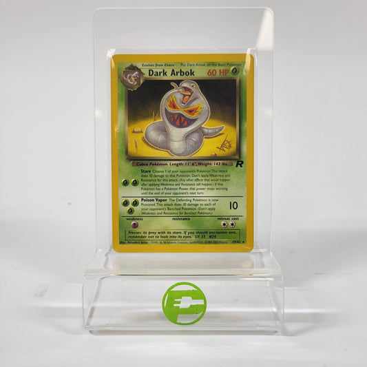 Pokémon TCG Team Rocket Dark Arbok 19/82 Regular English [W Stamp]