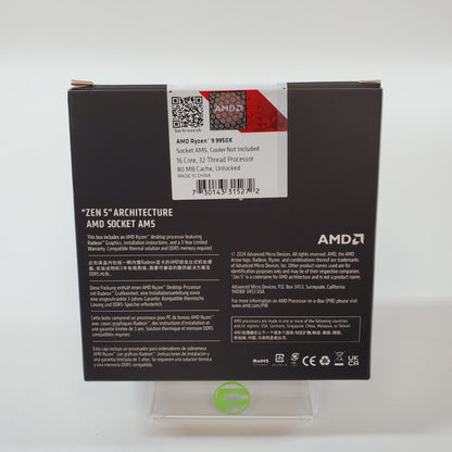 New AMD Ryzen 9 9950x 4.30GHz 16 Core 100-10001277WOF 32 Thread AM5