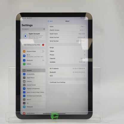 WiFi Only Apple iPad 11" (A16) 128GB Silver MD3Y4LL/A