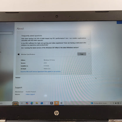 HP Laptop 15.3 I7-6700HQ 2.6GHz 8GB RAM 128GB SSD 1TB HDD GeForce GTX 960M