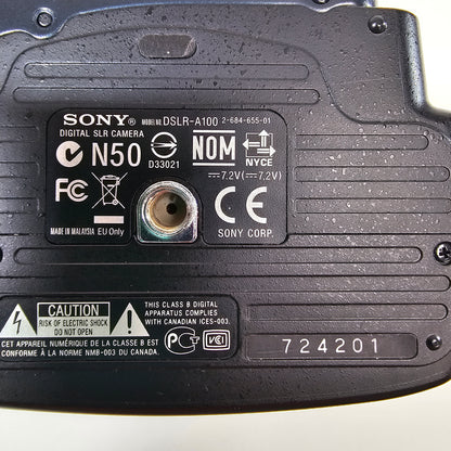 Sony Alpha A100 10.2MP Digital SLR DSLR Camera