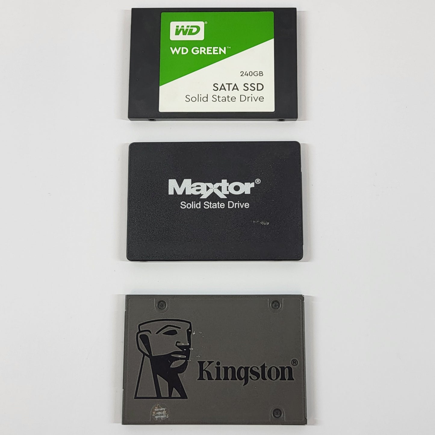 LOT Of 3 2.5" 240GB SATA III 6Gbps SSD WD Green Kingston MAXOR Z1