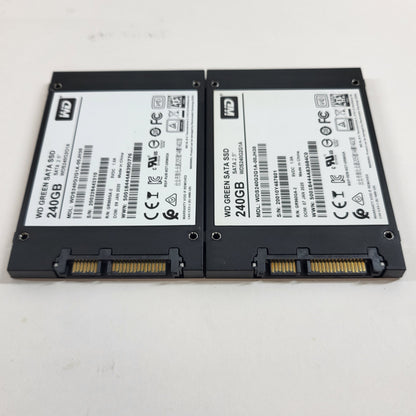 Lot Of 2 Western Digital WD 2.5" GREEN 240GB eSATA III 6Gbps SSD WDS240G2G1A