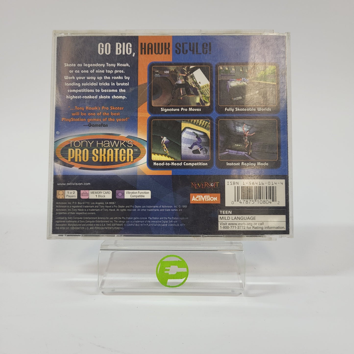 Tony Hawk (Sony PlayStation 1 PS1, 1999)