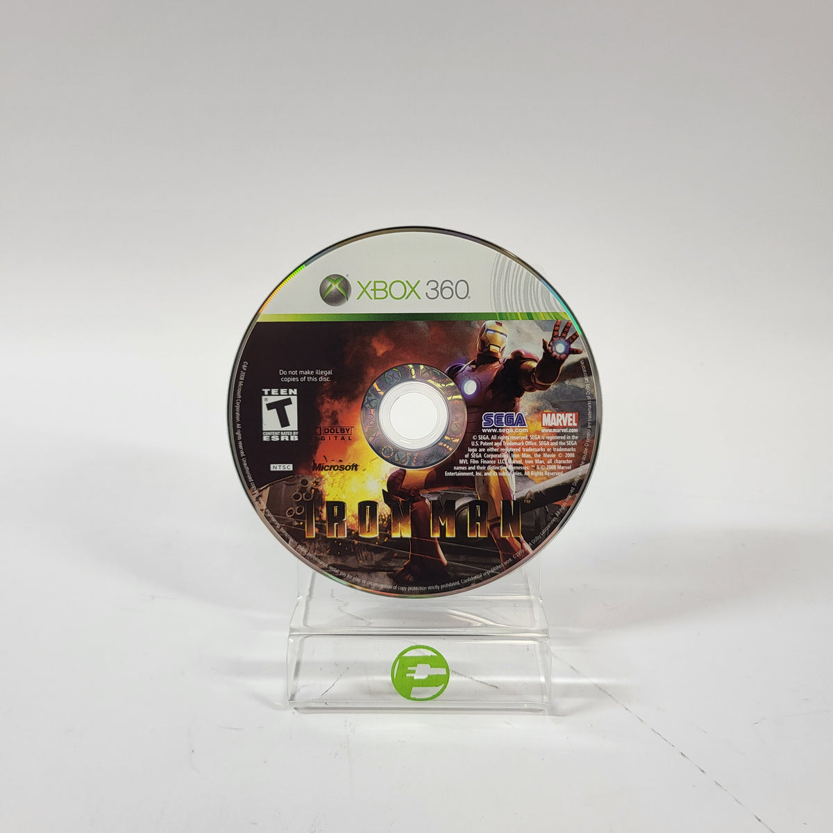 Iron Man (Microsoft Xbox 360, 2008) Disc Only