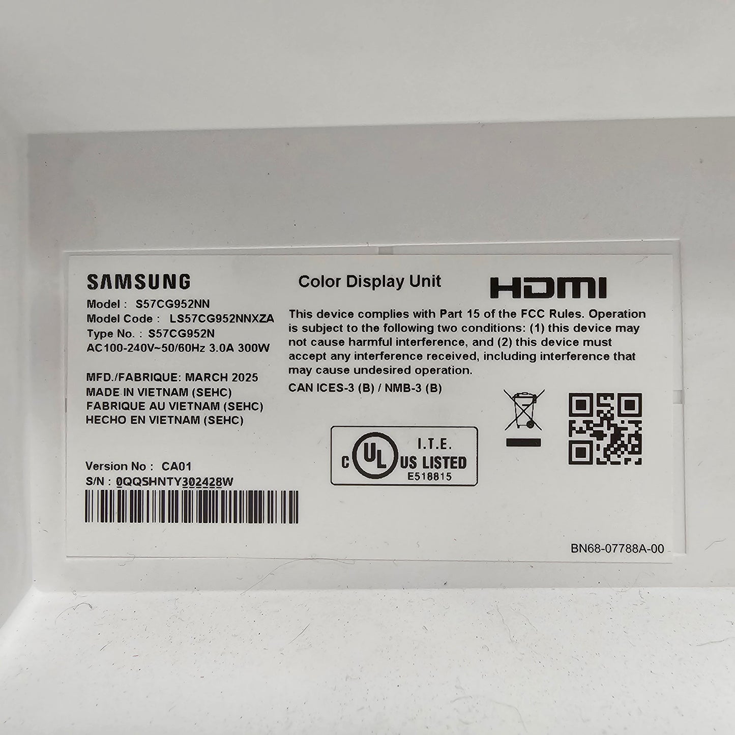 Samsung Odyssey Neo G9 57" Dual 4K Mini-LED 240Hz Curved Gaming Monitor