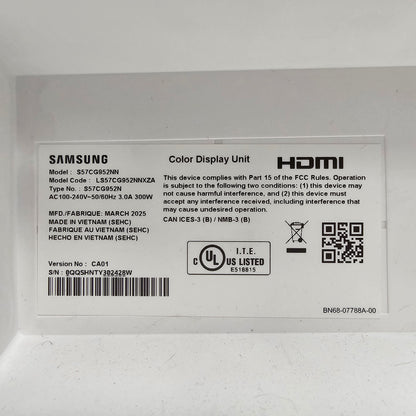 Samsung Odyssey Neo G9 57" Dual 4K Mini-LED 240Hz Curved Gaming Monitor