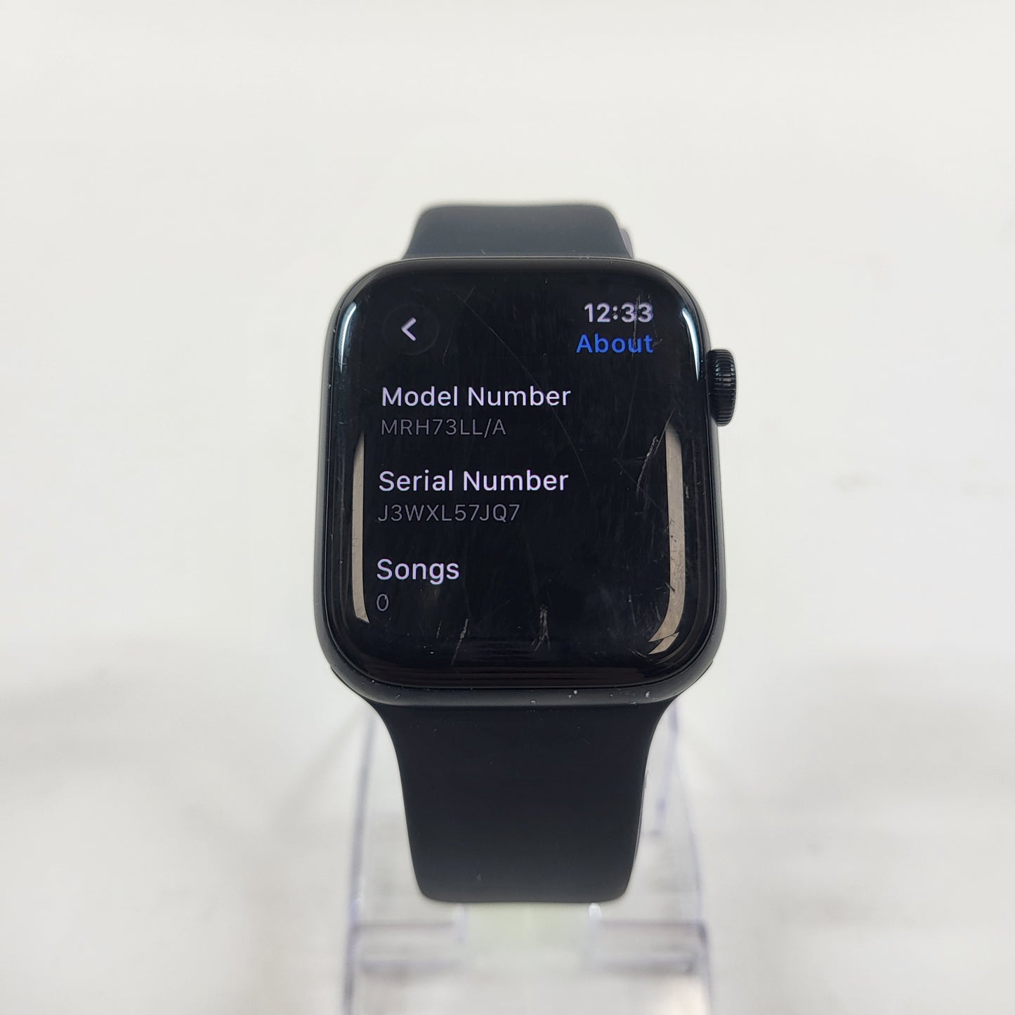 GPS Only Apple Watch SE 2nd Gen 44MM Midnight Aluminum Anchor Blue Sport Band