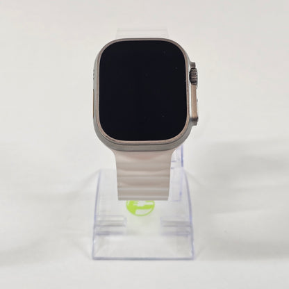Unlocked Apple Watch Ultra 49MM Natural Titanium White Ocean Band MNH83LL/A