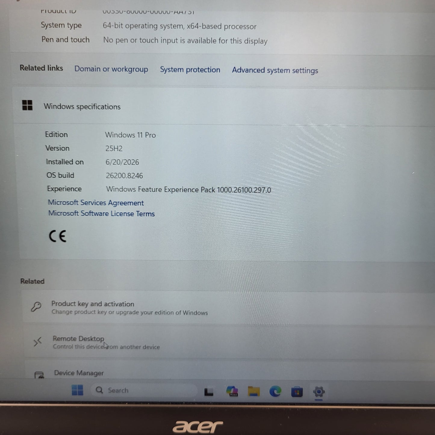 Acer Aspire 3 A325-42 15.6" Ryzen 5 7430U 2.3GHz 8GB RAM 256GB SSD