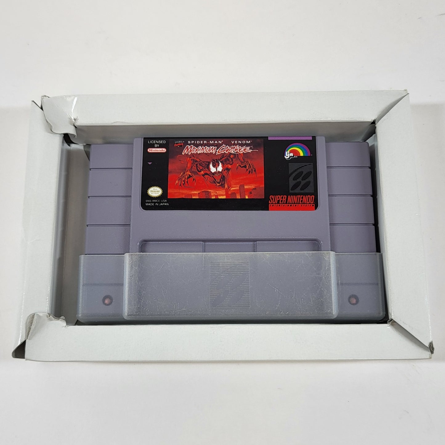 Spider Man Venom Maximum Carnage Super Nintendo SNES 1994 LJN Boxed Game
