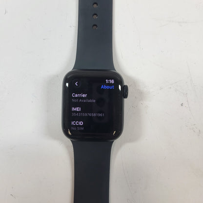 Unlocked Apple Watch SE 2nd Gen 40MM Midnight Aluminum Black Sport Band 