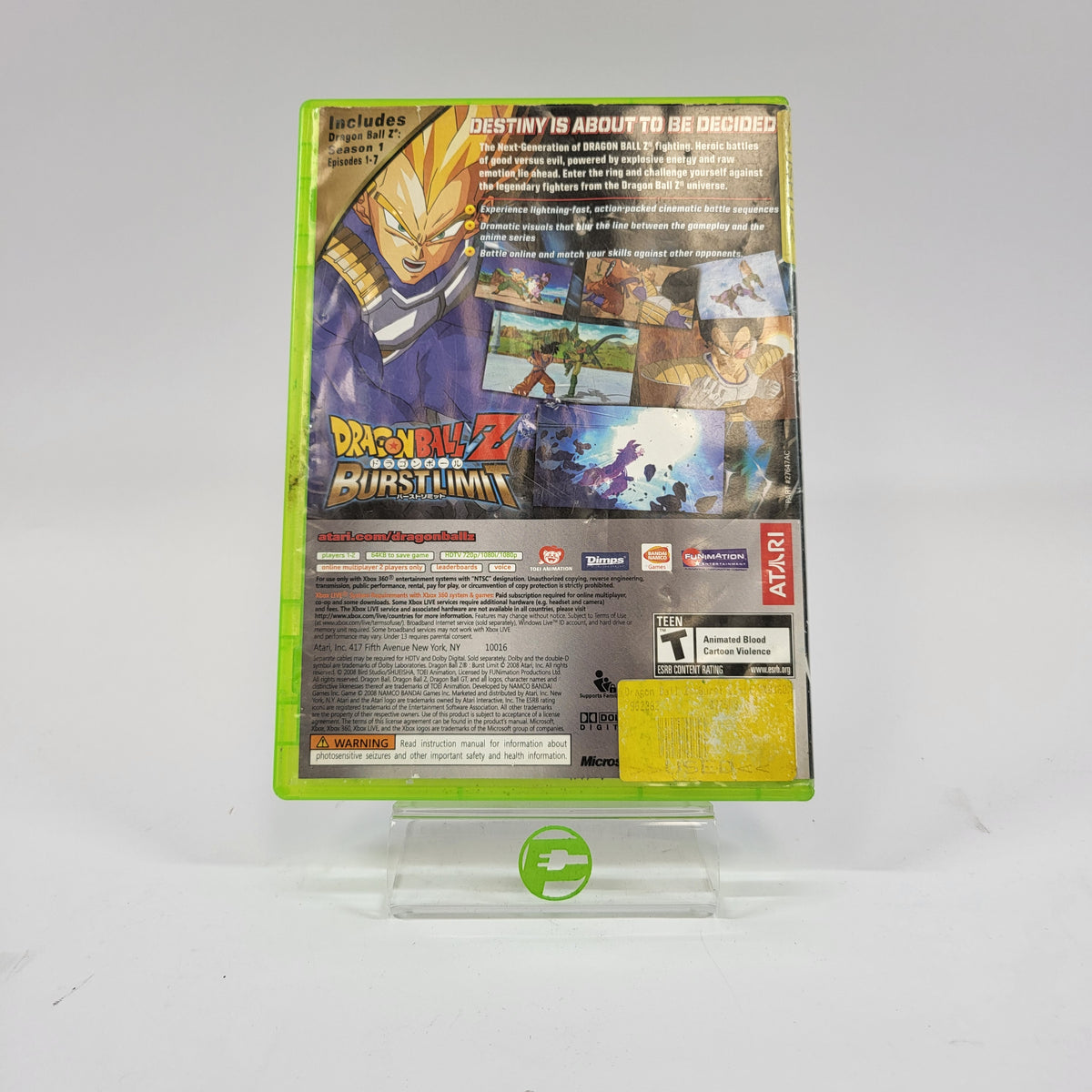 Dragon Ball Z Burst Limit (Microsoft Xbox 360, 2008)