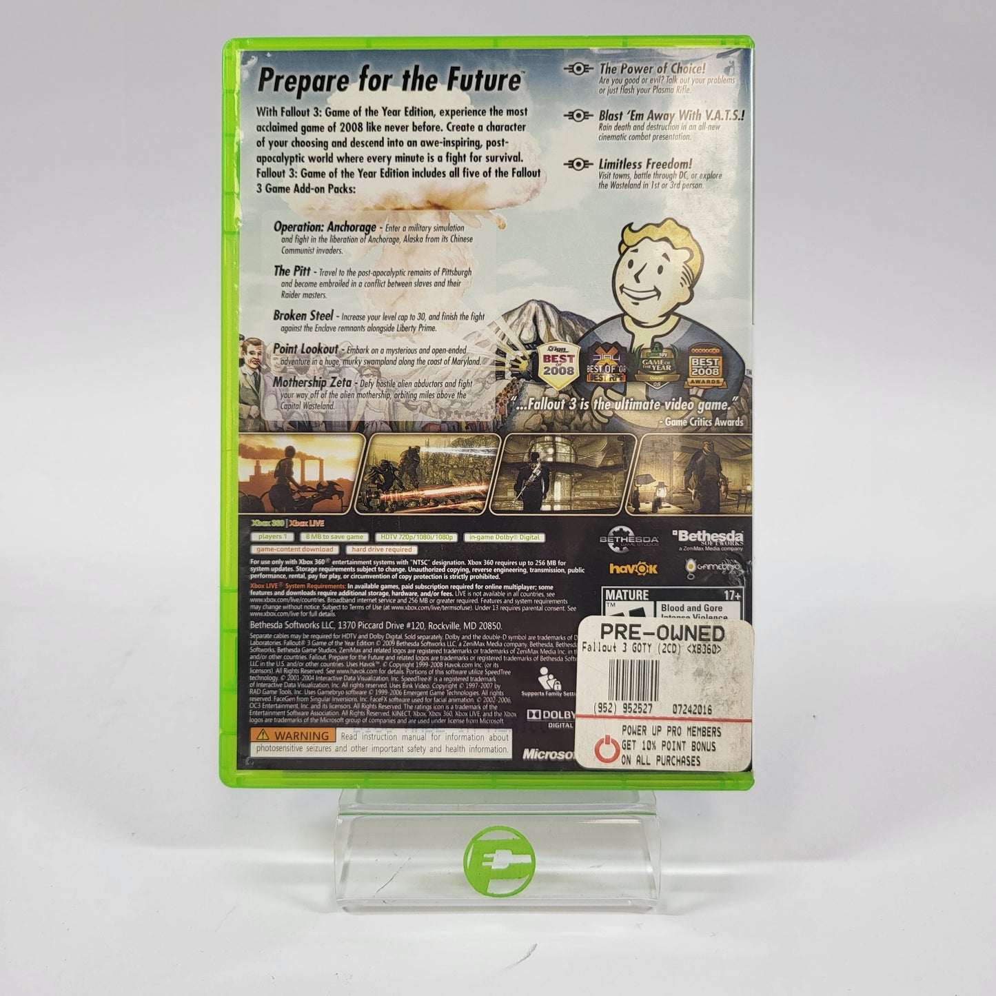 Fallout 3 [Game of the Year Platinum Hits] (Microsoft Xbox 360, 2008)