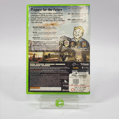 Fallout 3 [Game of the Year Platinum Hits] (Microsoft Xbox 360, 2008)