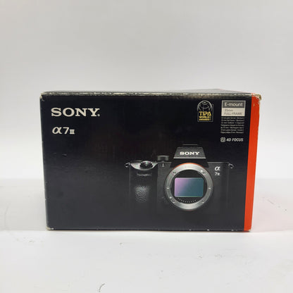 Sony Alpha A7 III 24.2MP Full Frame Interchangeable Lens Camera Body Only