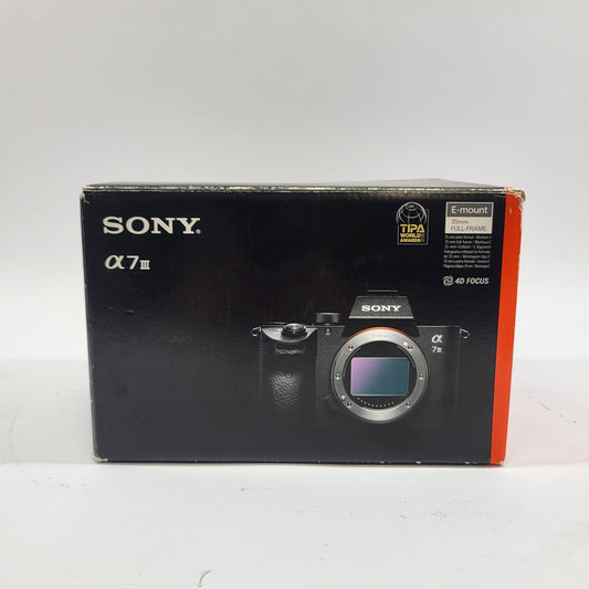 Sony Alpha A7 III 24.2MP Full Frame Interchangeable Lens Camera Body Only