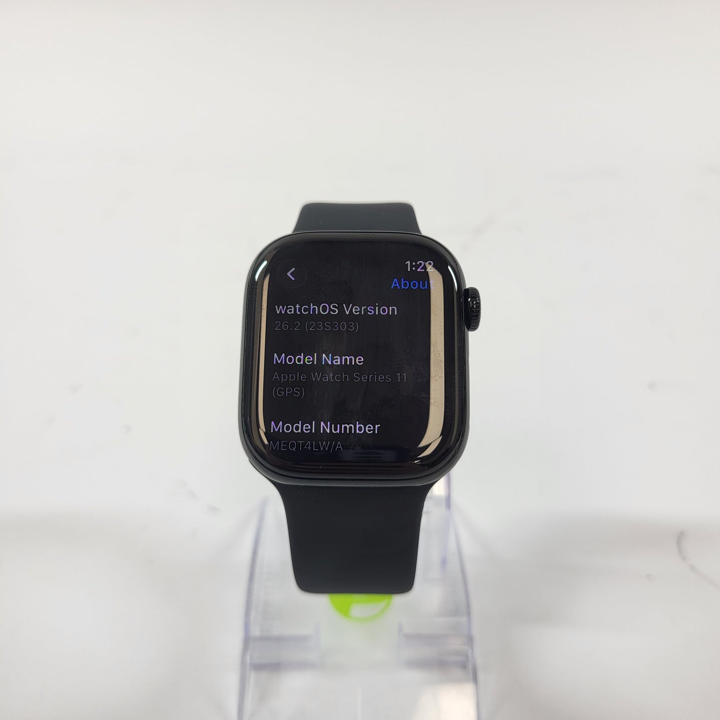 GPS Only Apple Watch Series 11 42MM Jet Black Aluminum Black Sport Band 