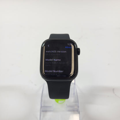 GPS Only Apple Watch Series 11 42MM Jet Black Aluminum Black Sport Band 