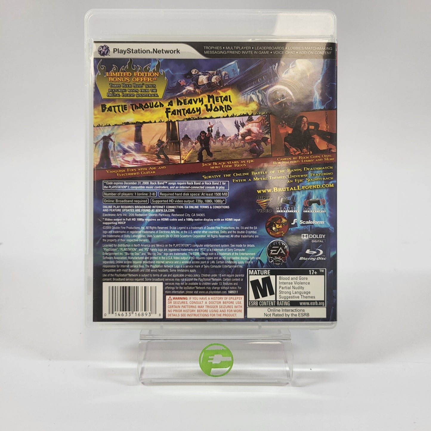 Brutal Legend (Sony PlayStation 3 PS3, 2009)