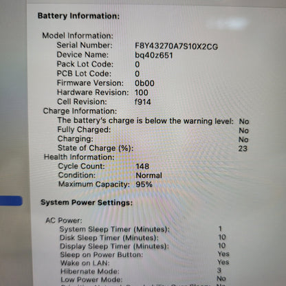 2024 Apple MacBook Air 13.6" M3 8C GPU 4.0GHz 8GB RAM 256GB SSD A3113
