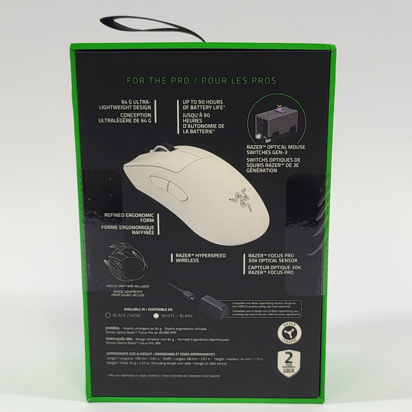 New Razer Deathadder V3 Pro RZ01 Wireless Mouse White