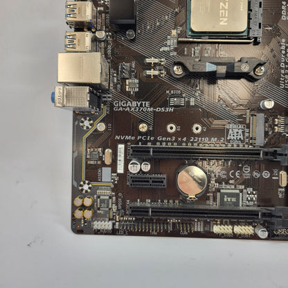 Gigabyte GA-AX370M-DS3H AM4 AMD Ryzen 7 2700X 8 Core 3.70GHz microATX