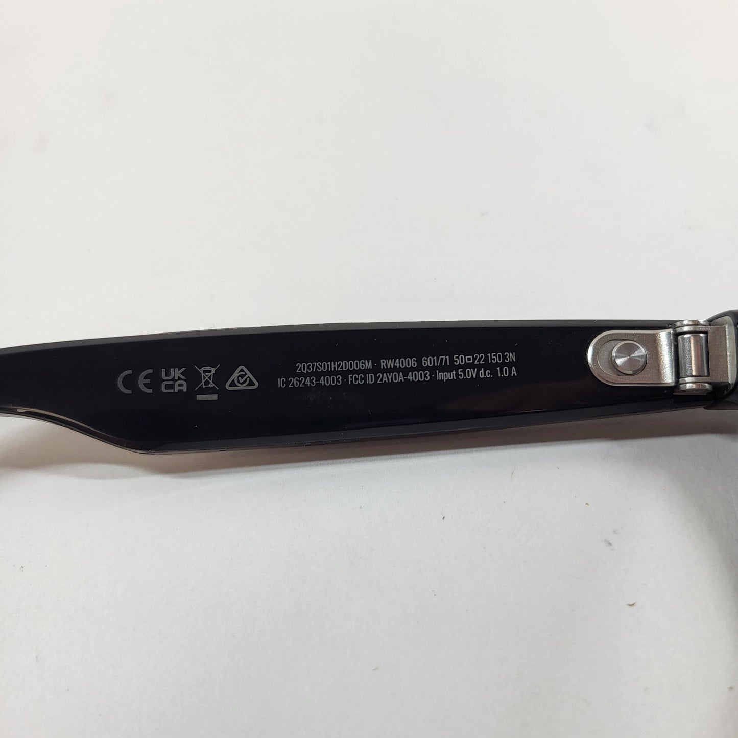 Ray-Ban Meta Wayfarer Gen 1 Shiny Black Standard RW4006 60171 AI Smart Glasses