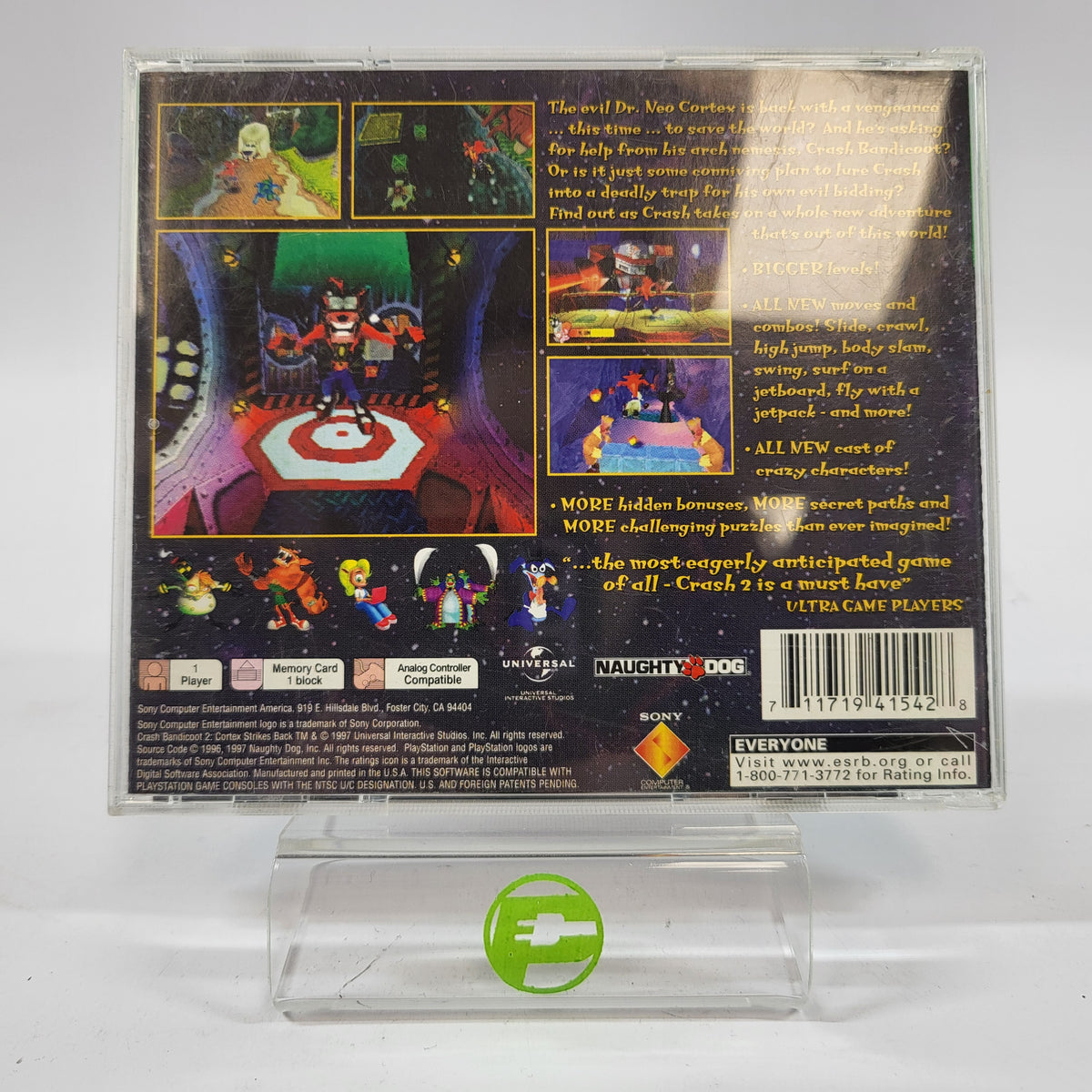 Crash Bandicoot 2 Cortex Strikes Back [Greatest Hits] (Sony PlayStation 1, 1998)