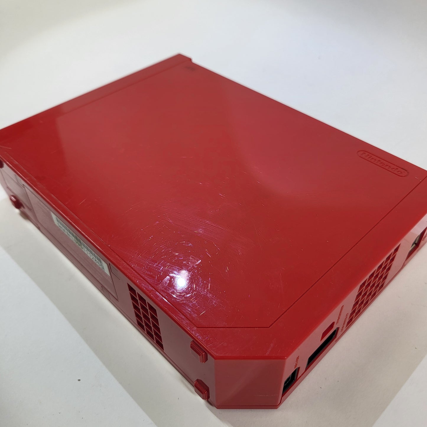 Nintendo Wii Console Gaming System RVL-001 Red Missing Cover