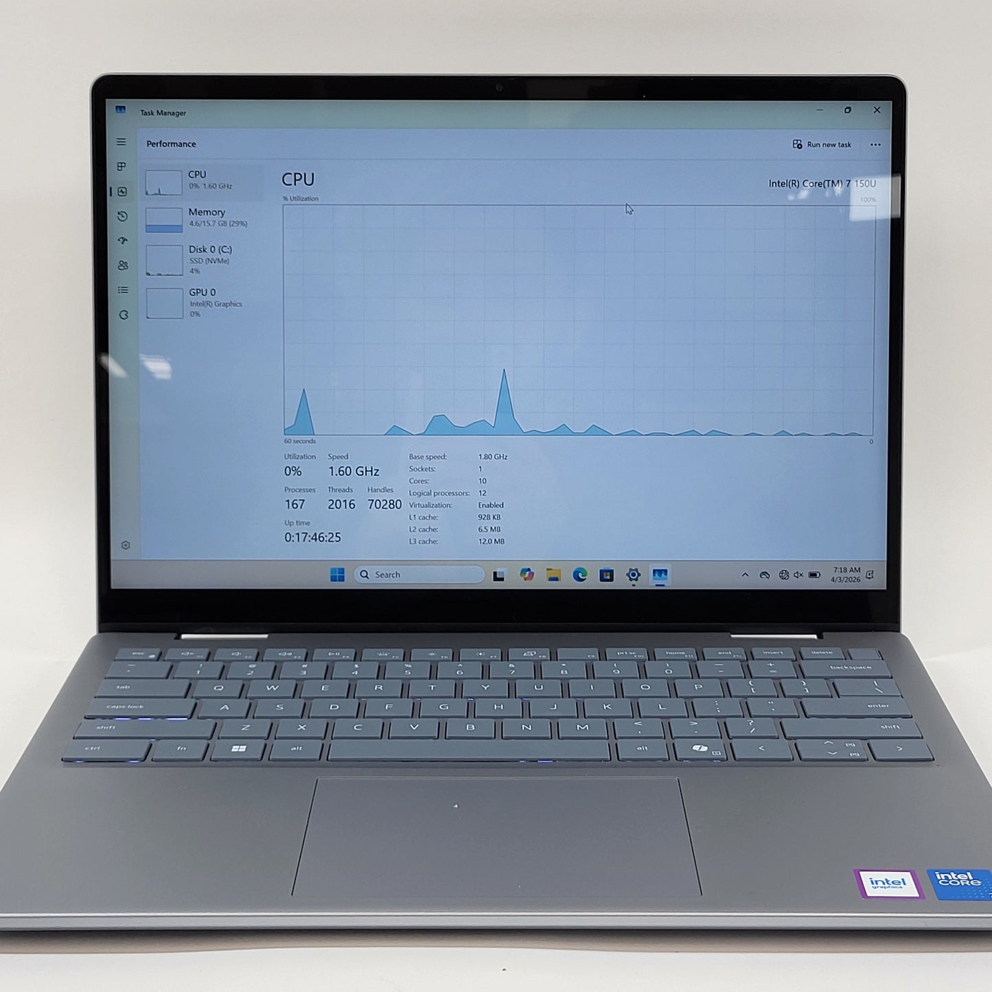 Dell Inspiron 7440 14" Core 7 150U 1.8GHz 16GB RAM 512GB HDD