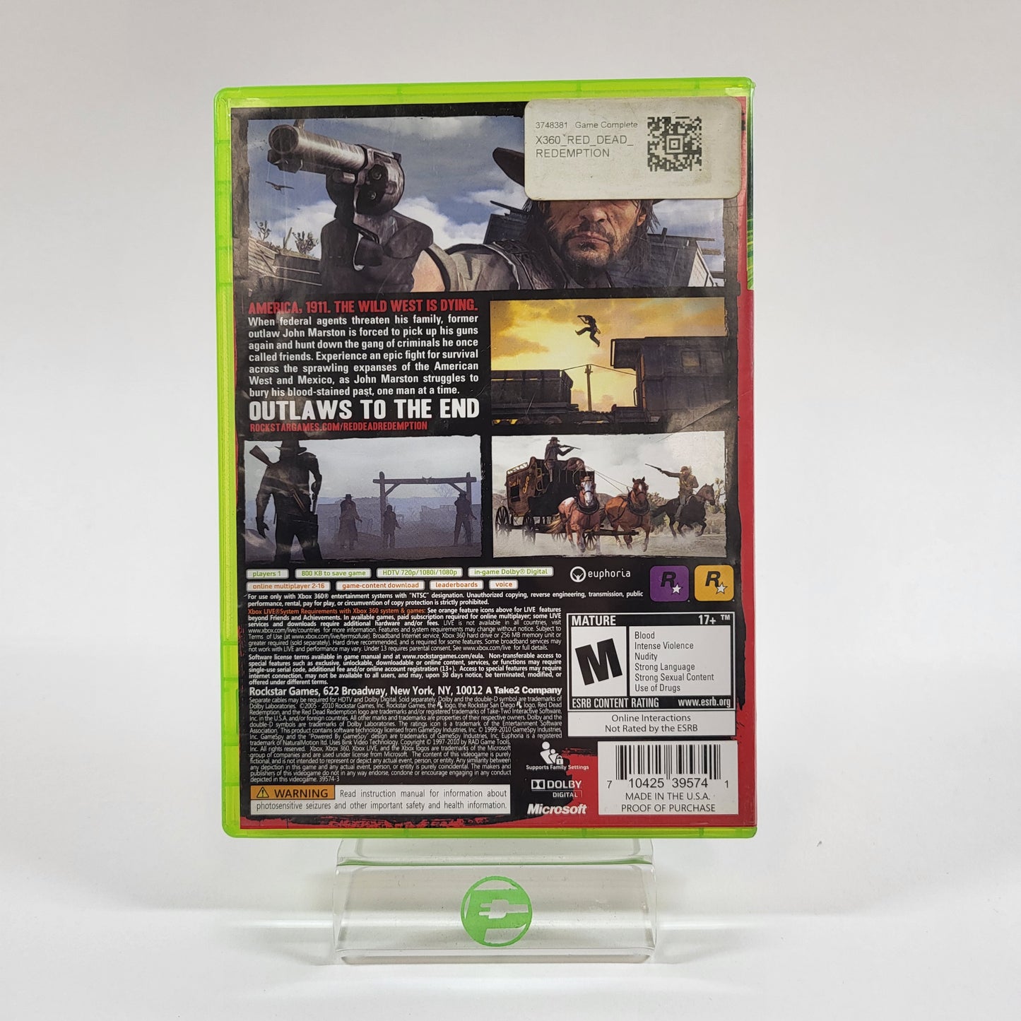 Red Dead Redemption (Microsoft Xbox 360, 2010)