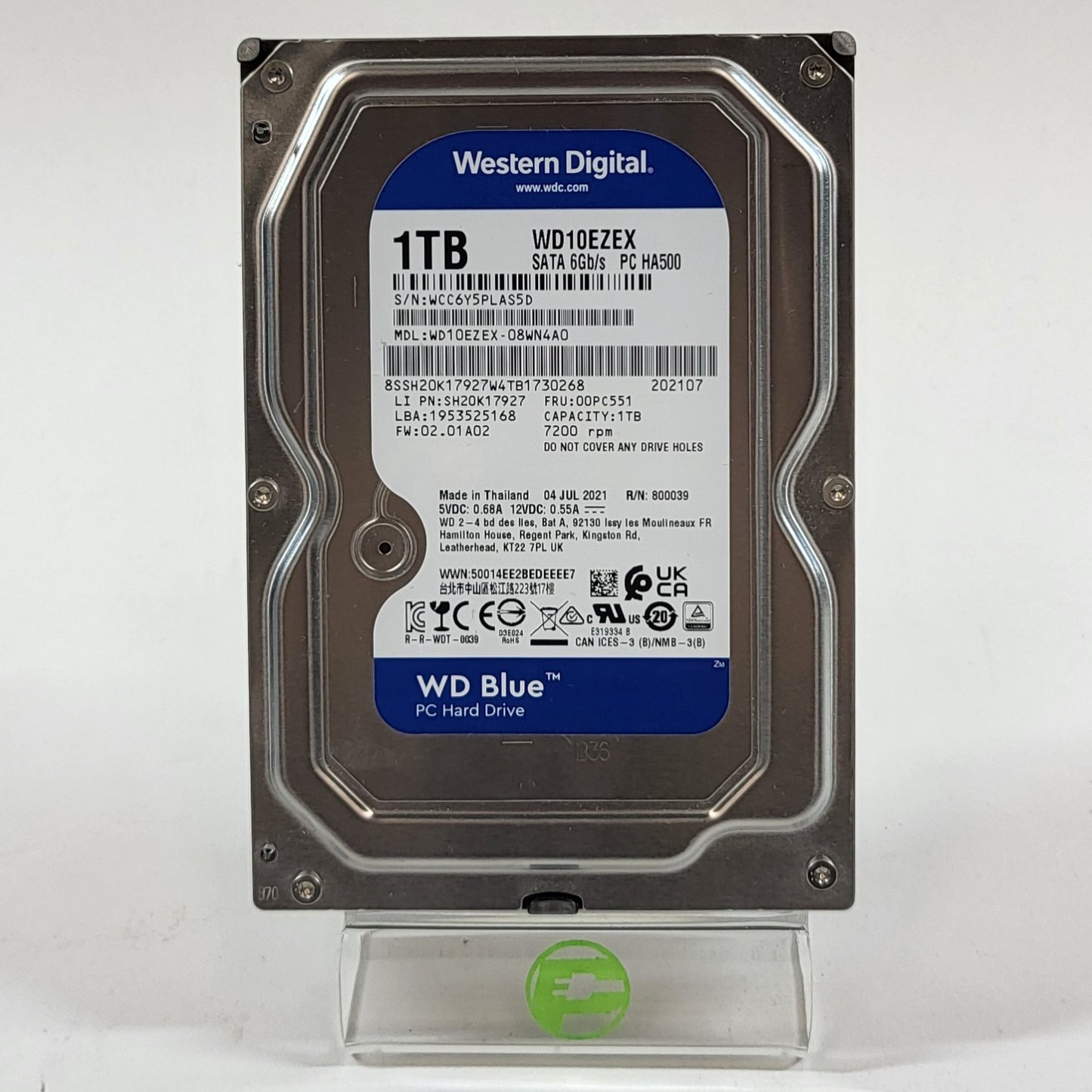 Western Digital WD 3.5" WD Blue SN550 1TB eSATA III 6Gbps HDD WD10EZEX-08WN4A0