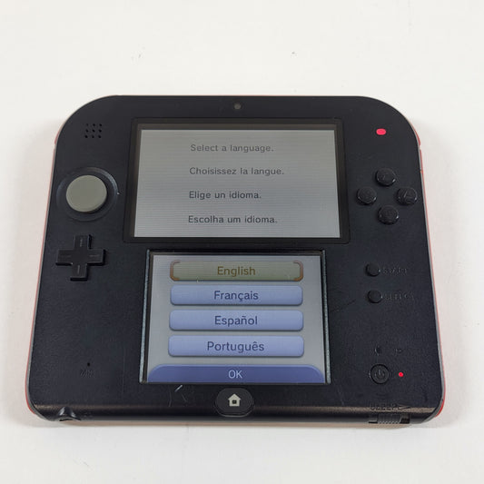 Broken Nintendo 2DS Handheld Game Console FTR-001 Black/Red READ