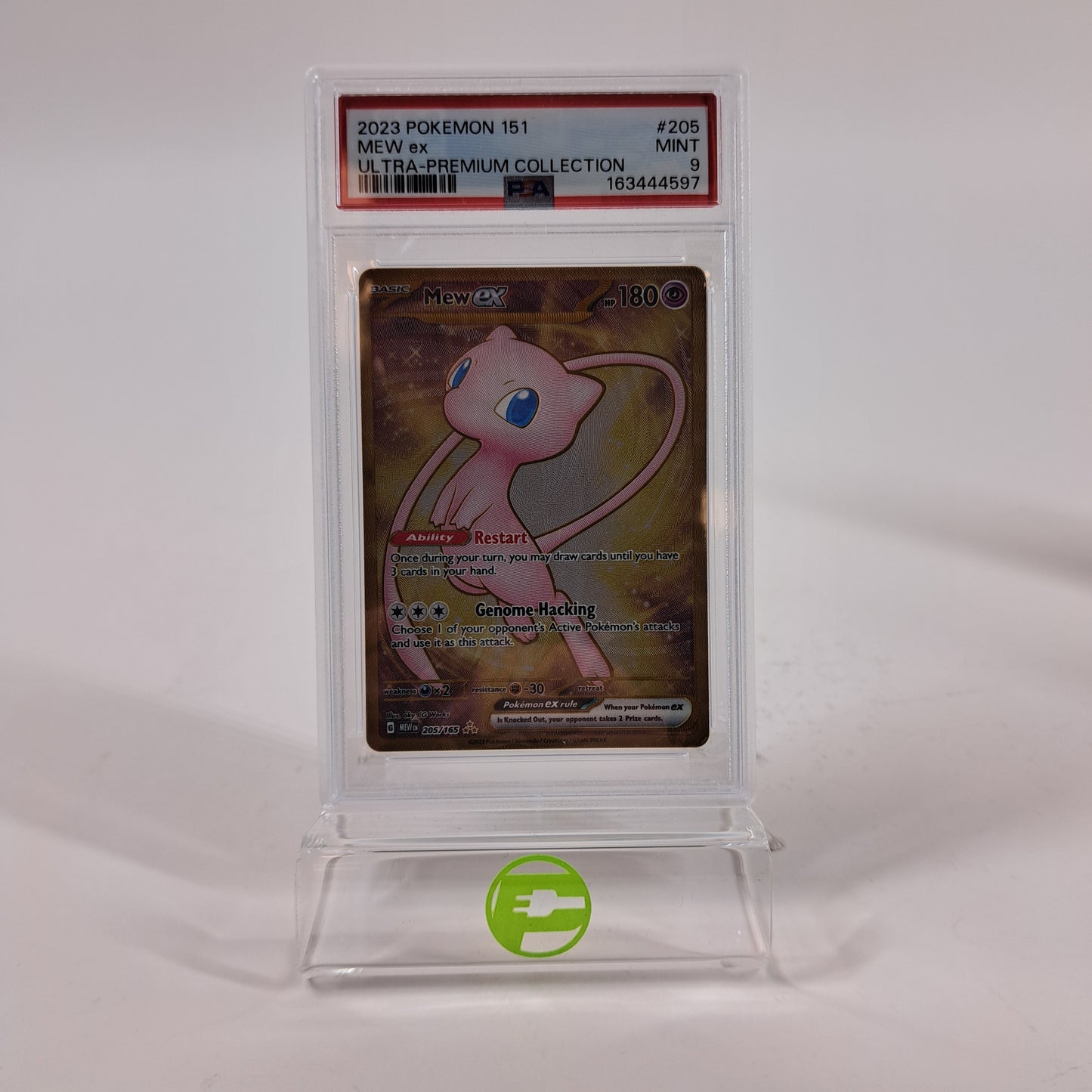 Pokémon TCG 151 UPC Promo Set Mew 053, Mewtwo 052,Metal Mew 205/165 PSA 9, PSA 8