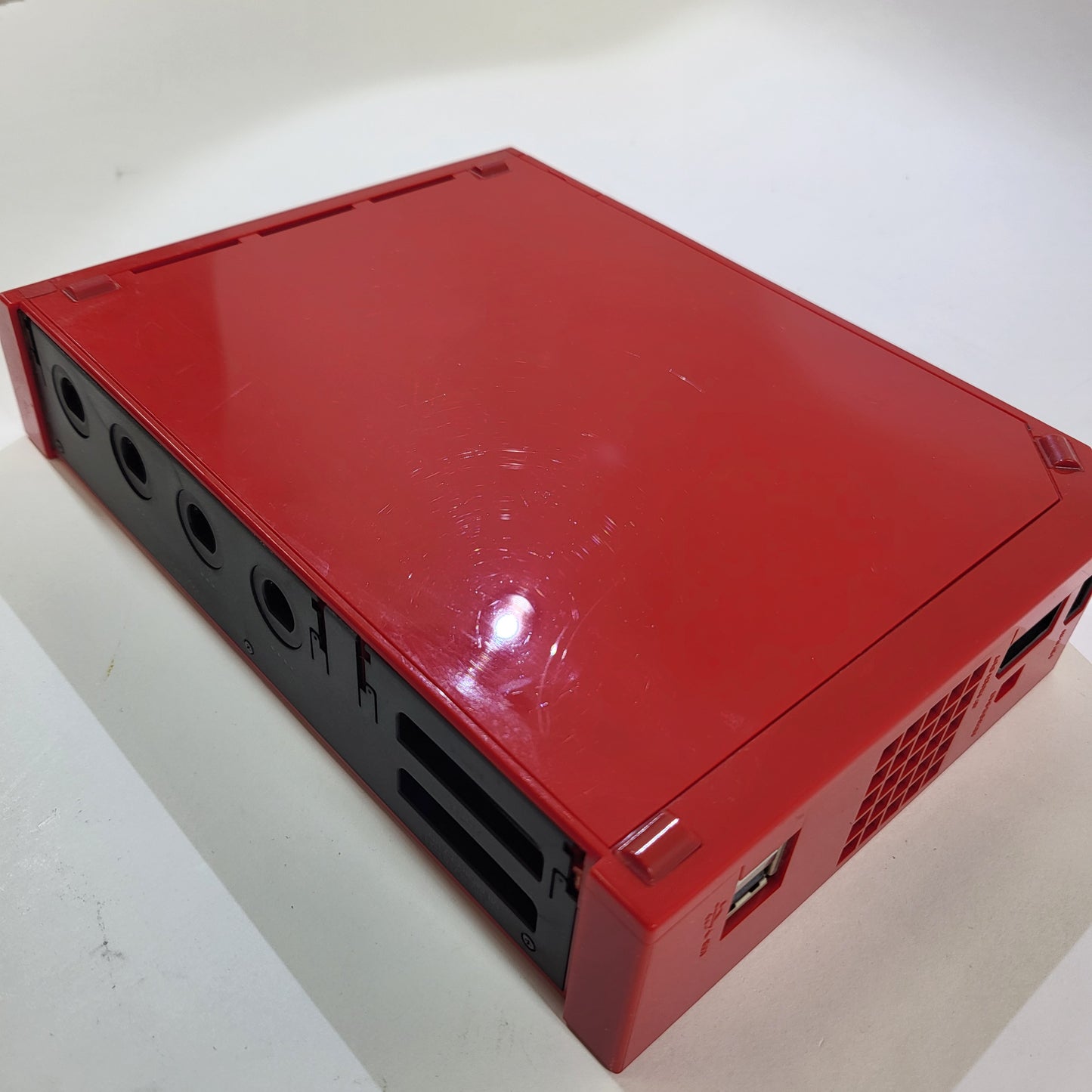 Nintendo Wii Console Gaming System RVL-001 Red Missing Cover
