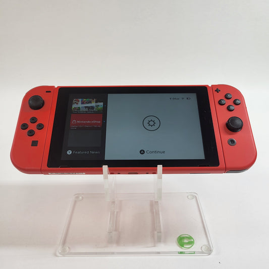 Nintendo Switch v2 Video Game Console HAC-001 (-01) Mario Red and Blue